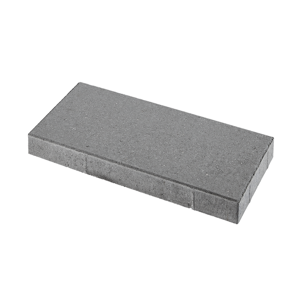 ibf modulflise 30x60 i grå beton, set fra siden.