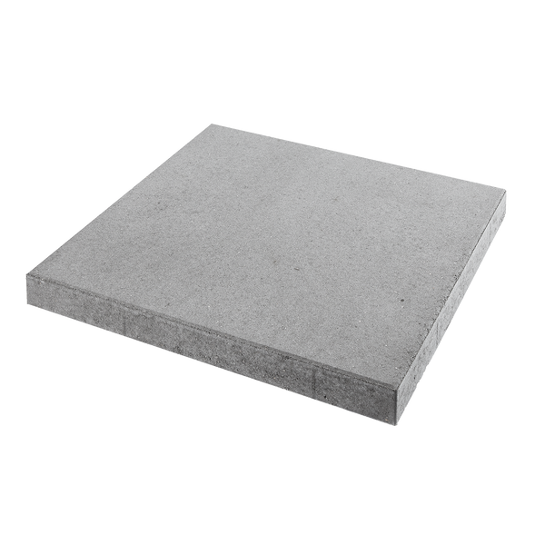 lysegrå ibf soldaterflise 90x90 set i perspektiv på sort baggrund