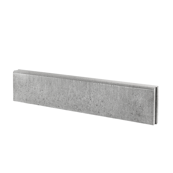 ibf kantningssten i grå beton med rund overkant set fra siden.