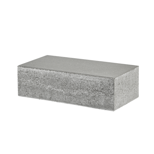 ibf trappetrin i grå beton med lige kant, set fra siden.
