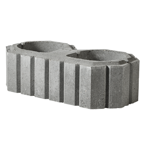 ibf plantesten type 8, grå beton med to huller til beplantning.