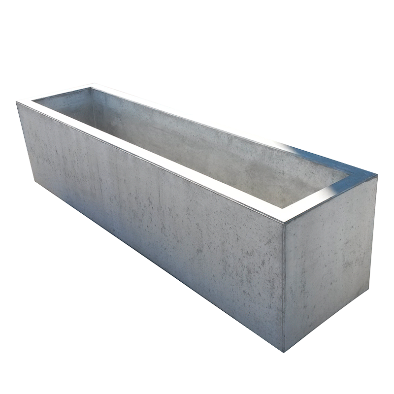 ibf plantekumme nordicserien i grå beton, set fra skrå vinkel.