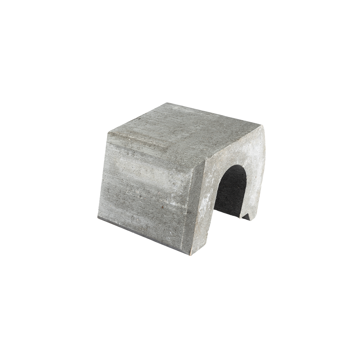 ibf euroblok normal i grå beton, set fra siden.