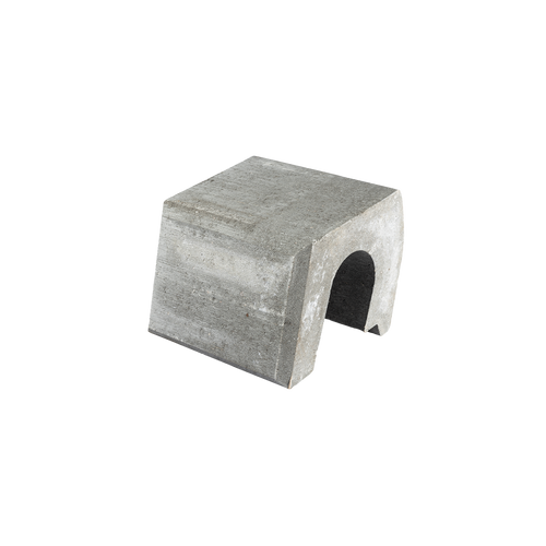 ibf euroblok normal i grå beton, set fra siden.
