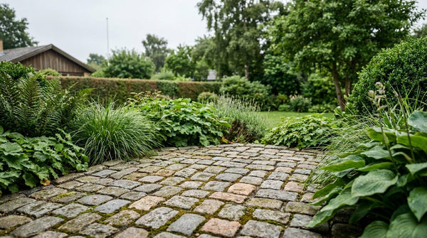 Brugte brosten til terrasse