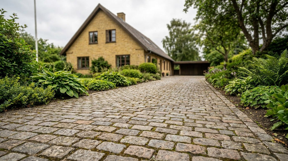 Slidte brosten til indkørsel