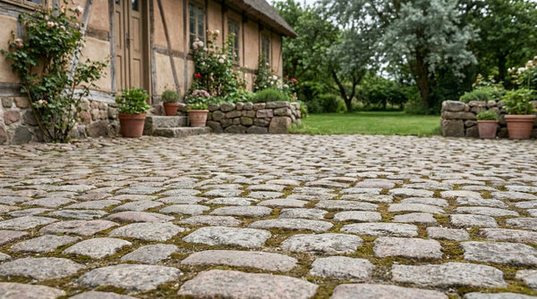Slidte brosten til gårdsplads
