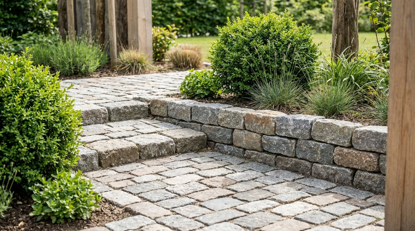 Brugte brosten - Natursten og belægning | Drømmehave
