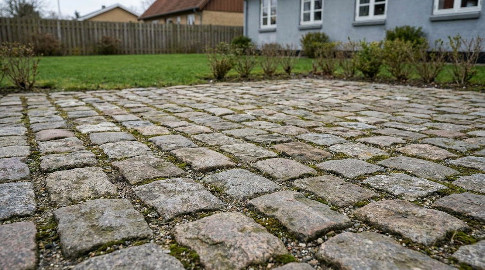 Brugte brosten til gårdsplads