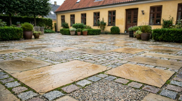 Sandsten fliser til gårdsplads