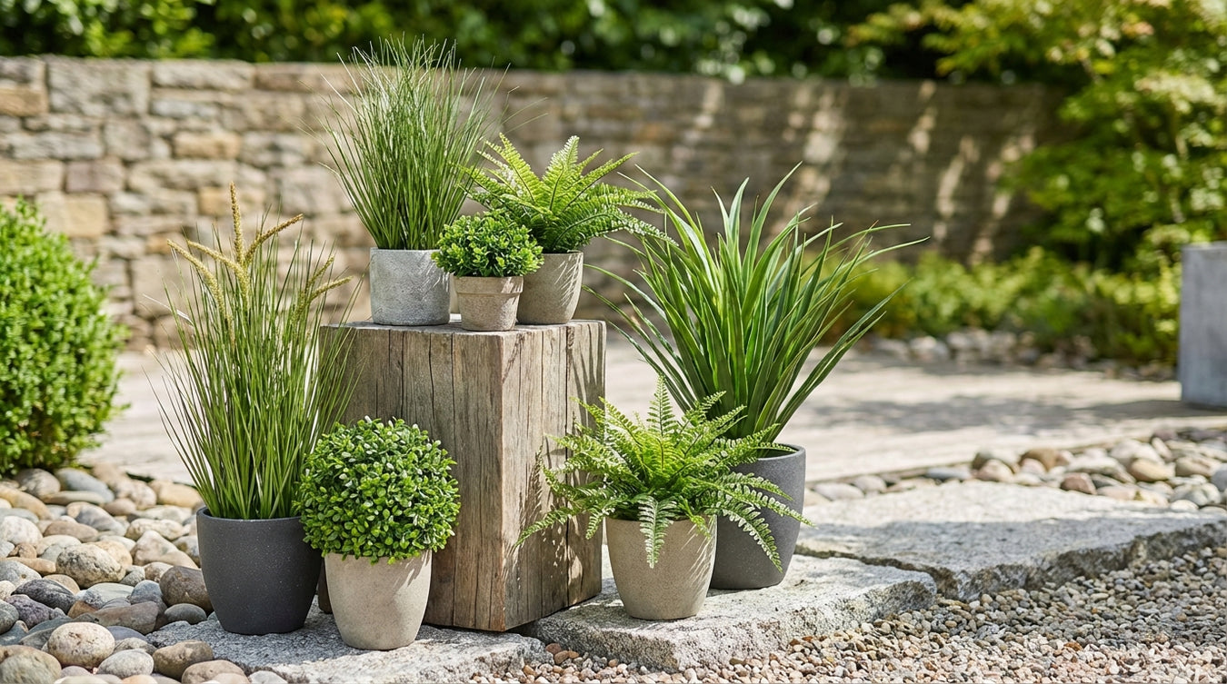 Kunstige planter - Natursten og belægning | Drømmehave