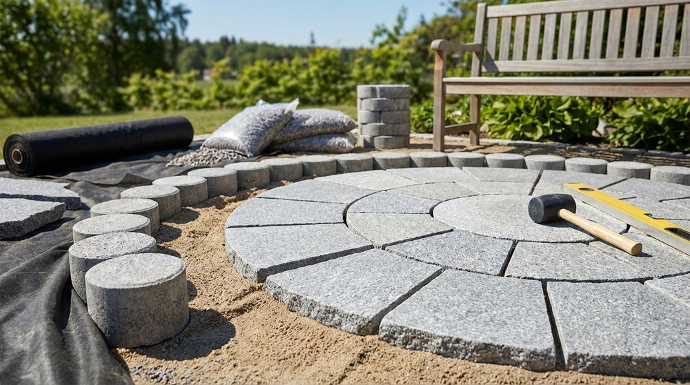 Lægning af rund terrasse