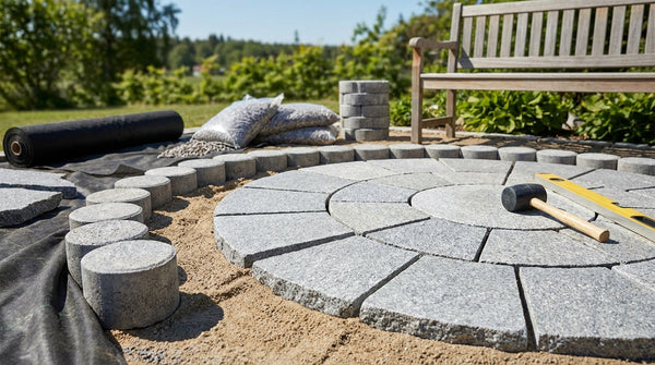 Lægning af rund terrasse