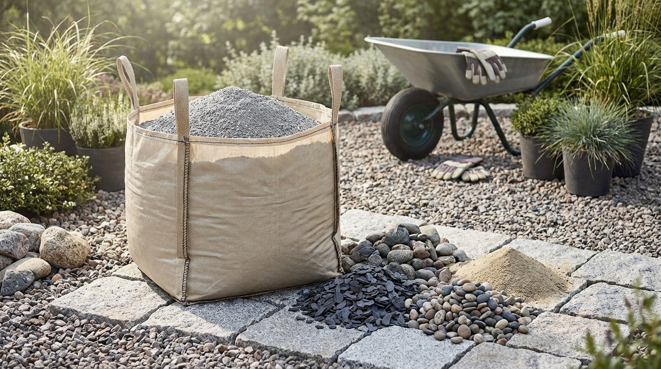 Stenmel bigbag pris - Natursten og belægning | Drømmehave