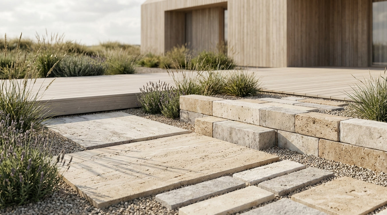 Travertin klinker - Natursten og belægning | Drømmehave