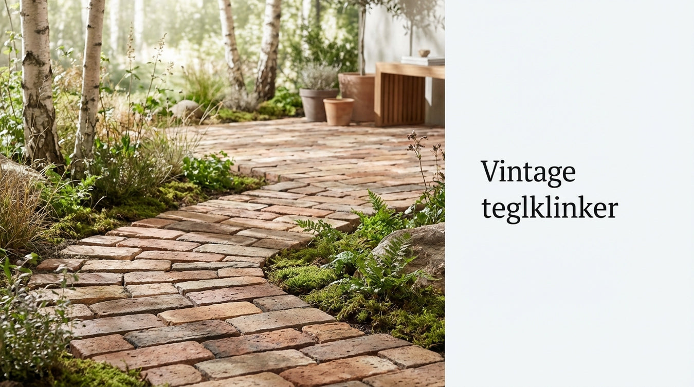 Vintage teglklinker - Natursten og belægning | Drømmehave