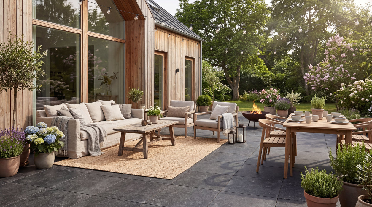 mørkegrå keramisk flise belg