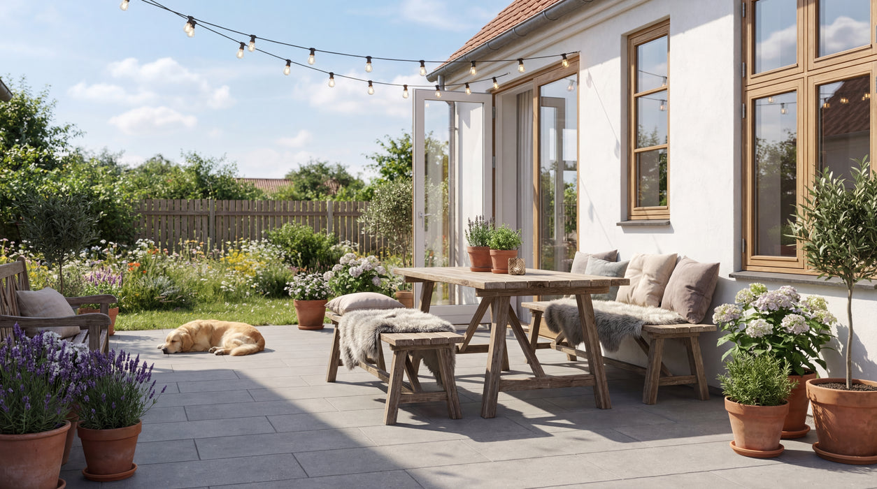 tåge grå keramiske fl