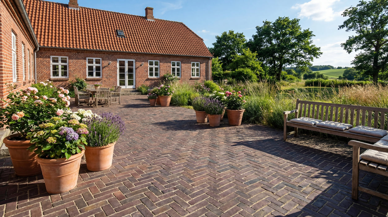 ter i sildebensmønster på en sol