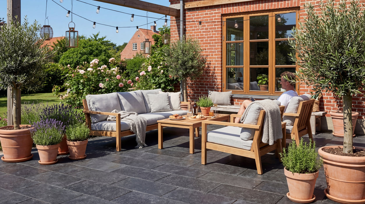 mørkegrå keramisk flise