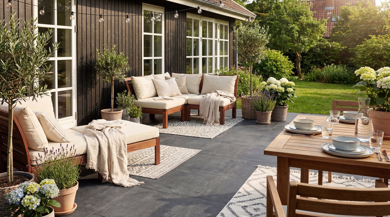 mørkegrå keramisk fl