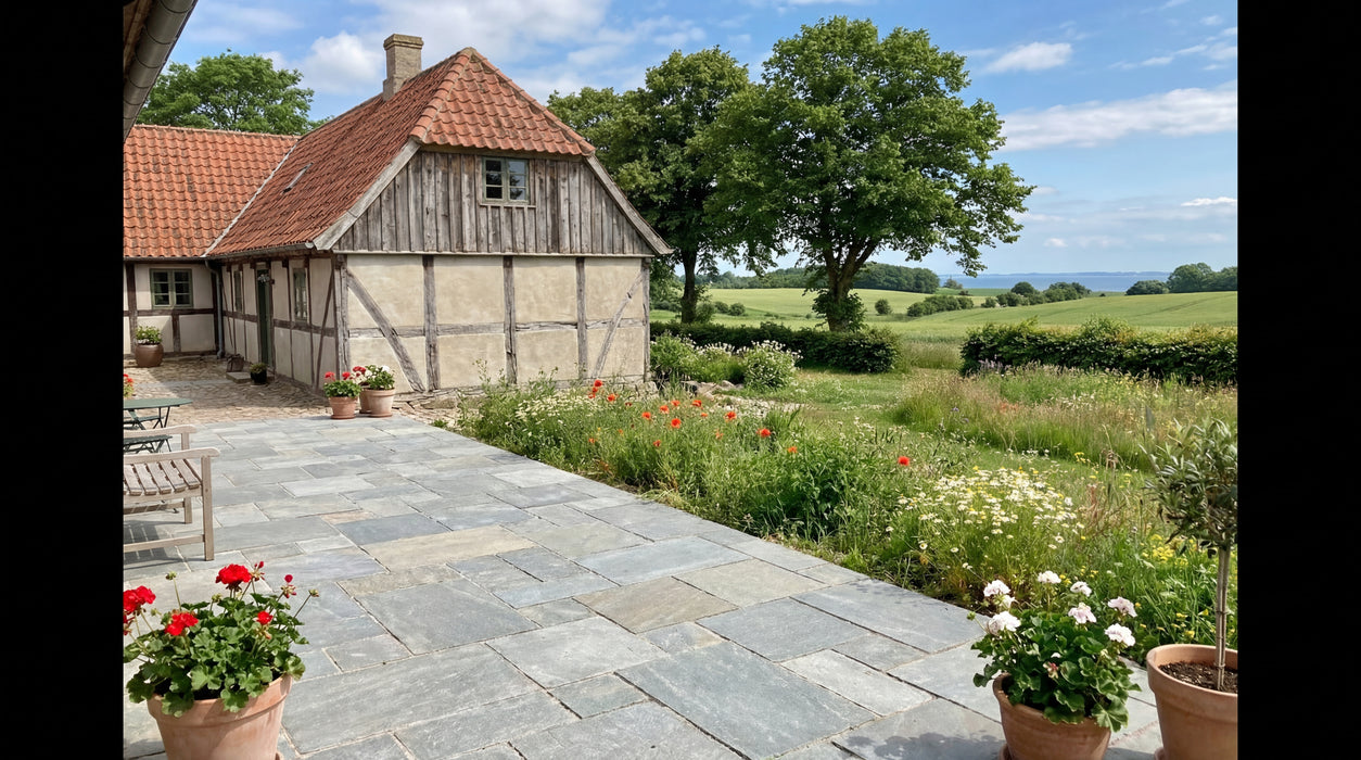 Skifer fliser, Grå Kavala i mønster