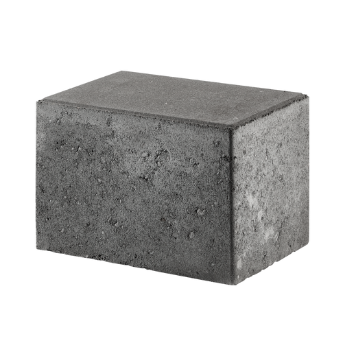 grå ibf bondesten kantblok 14x21x14 cm, set fra siden
