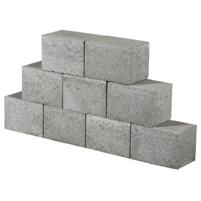 stablet IBF bondesten kantblokke, grå beton.