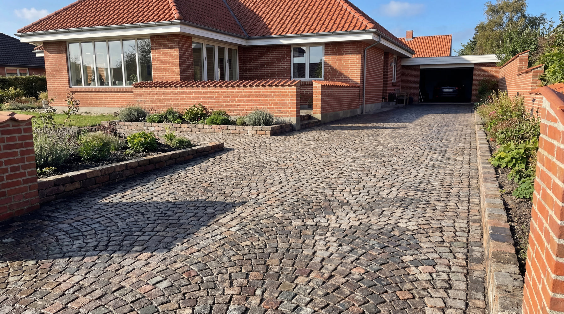 brugte grå og brunlige chaussesten