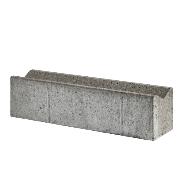 ibf albertslundkantsten vandrende, grå beton, set i perspektiv.