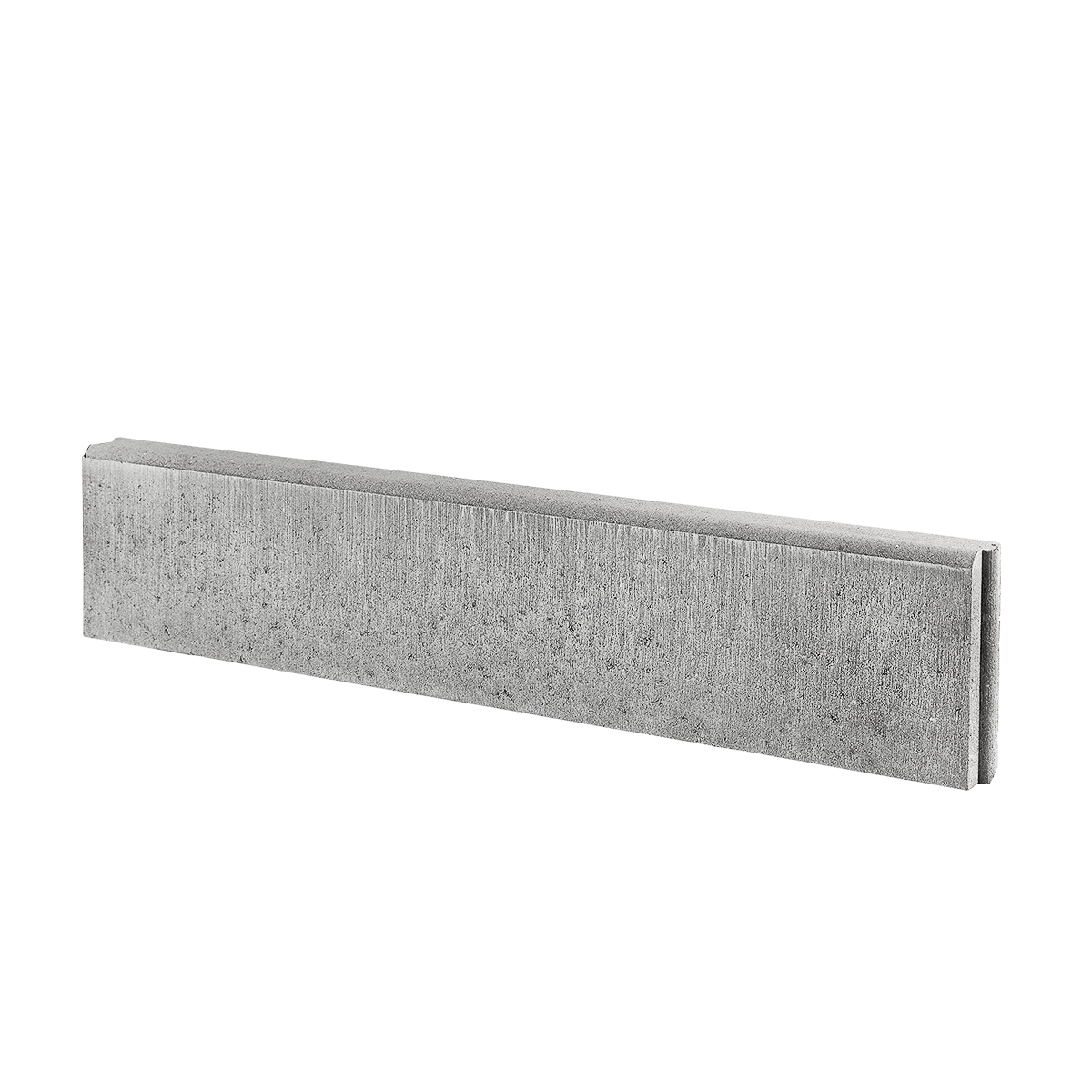 ibf kantningssten i grå beton med rund overkant set fra siden.