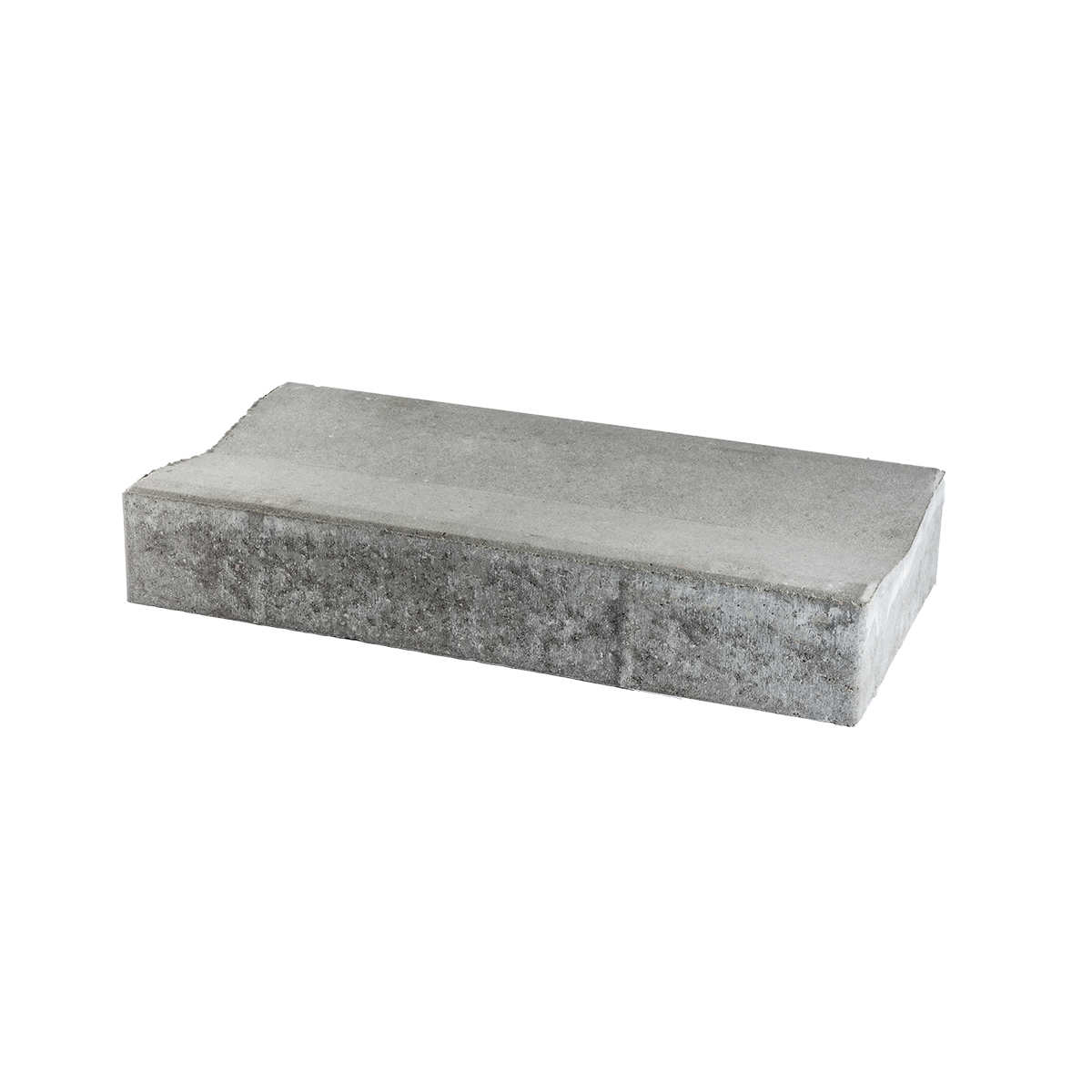 ibf vandrende i grå beton, set fra siden på sort baggrund.