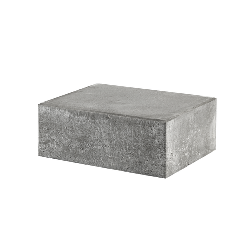 grå ibf trappetrin i beton, 30x40 cm med lige kant set fra siden