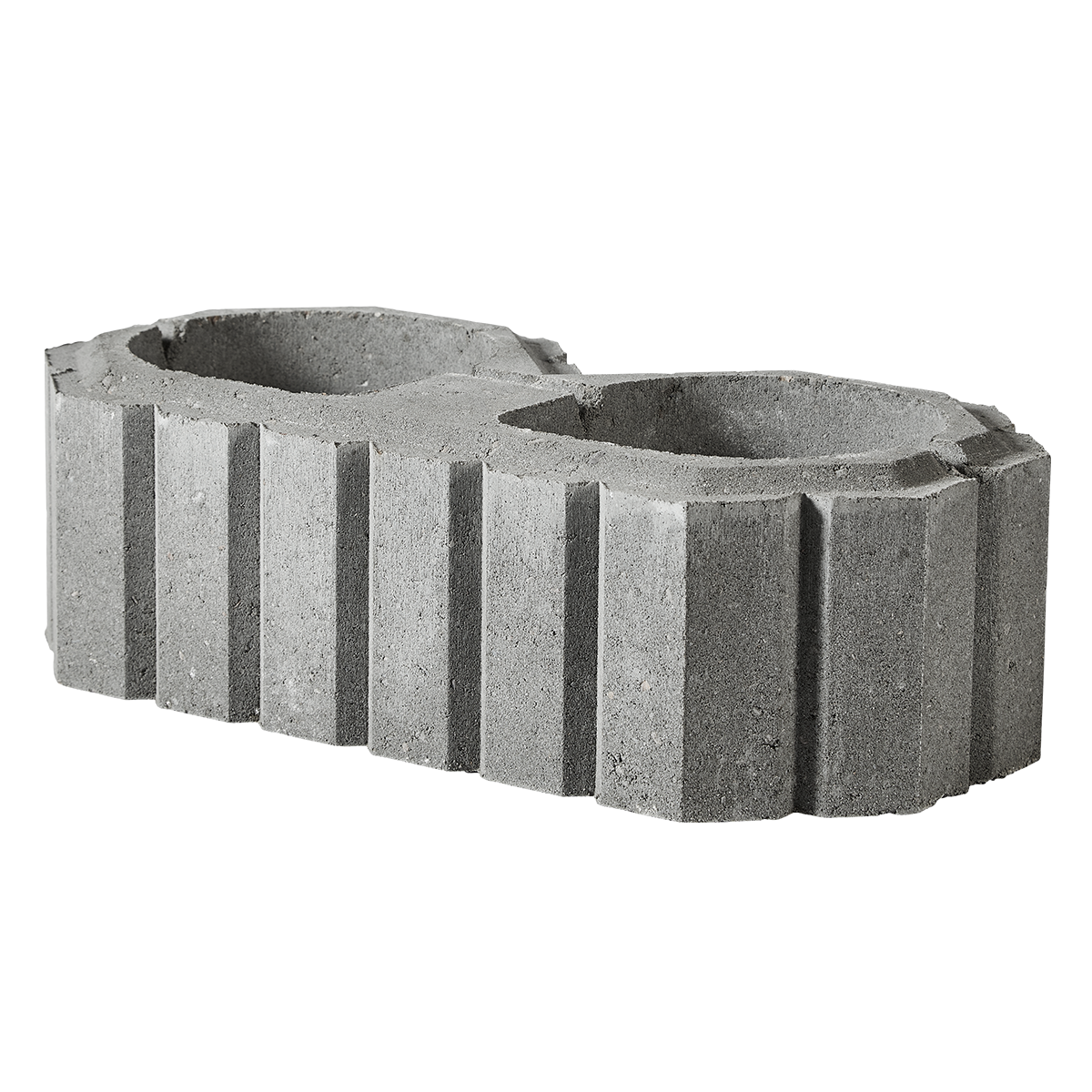 ibf plantesten type 8, grå beton med to huller til beplantning.