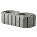 ibf plantesten type 8, grå beton med to huller til beplantning.