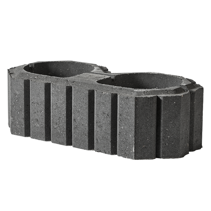 ibf plantesten type 8 i grå beton med to huller.