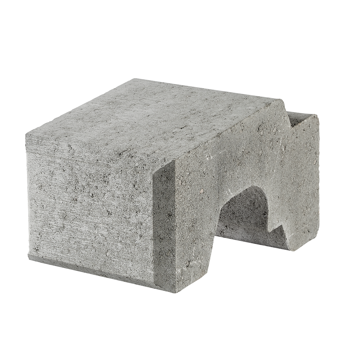 grå ibf danblok tilpasningsblok 22,5x33x17 cm, set fra siden.
