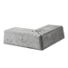 ibf danblokke hjørne type 1, grå beton, set fra siden i 90 graders vinkel.