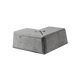ibf danblok hjørne type 2 i grå beton, set fra siden.