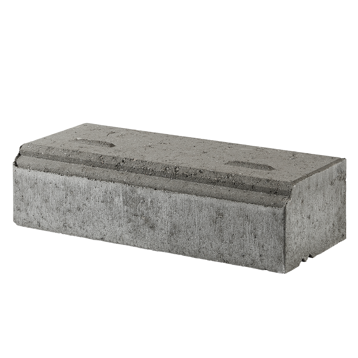 gråt IBF 2B murelement 50x20x13 cm, set fra siden.