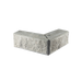 ibf easyblok hjørne type 2 i grå beton, set forfra på sort baggrund.