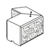 ibf easyblok hjørne type 2, 3d illustration på sort baggrund