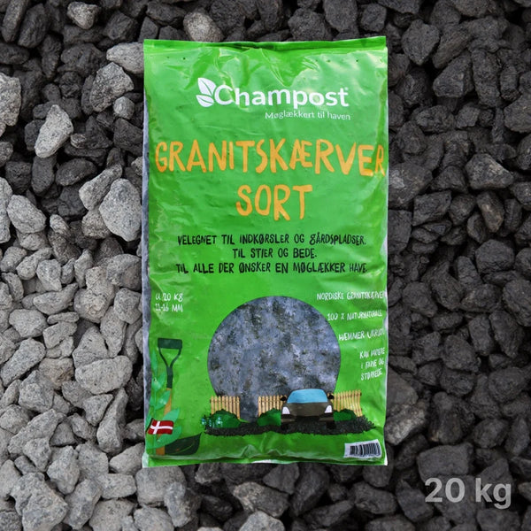 Champost Sorte granitskærver (11-16 mm) 20 kg