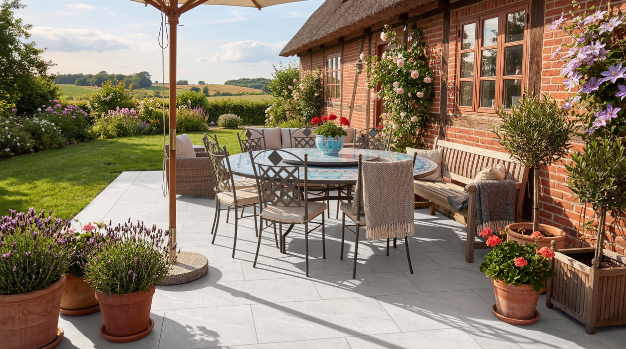 elfenbengrå keramiske fliser