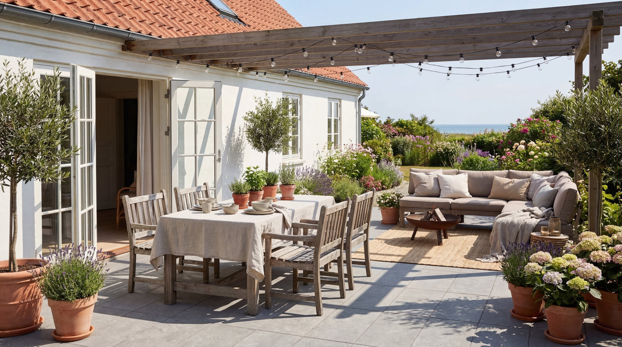 stormgrå keramiske fliser lagt