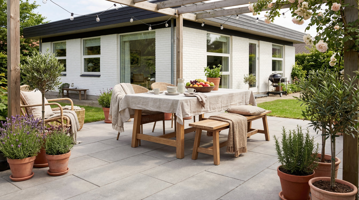 tåge grå keramiske fl