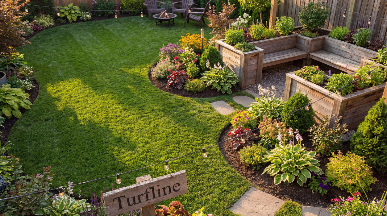 tæt grøn turfline rullegræs i