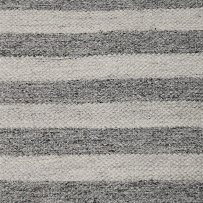 Strielle tæppe løber 240x70 cm. lysegrå stribet