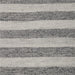Strielle tæppe lysegrå stribet 150x150 cm