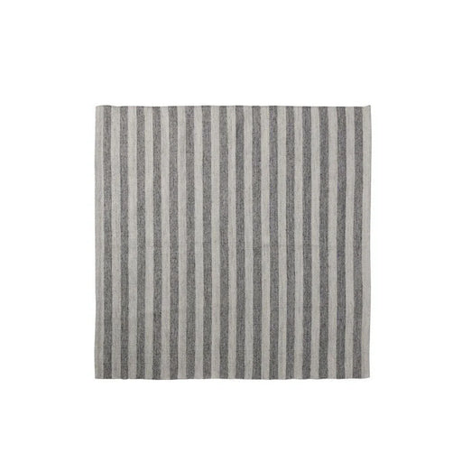 Strielle tæppe lysegrå stribet 150x150 cm
